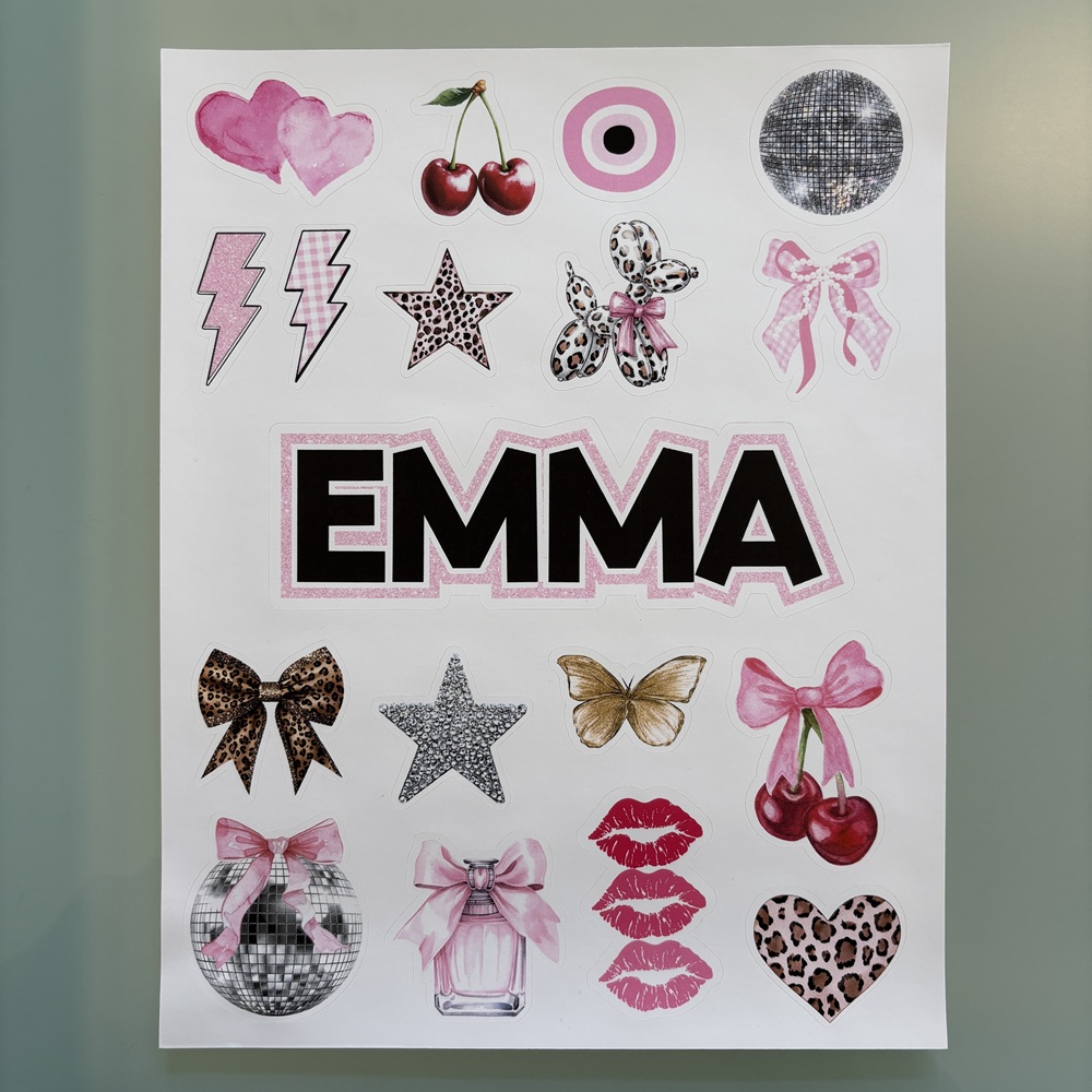 REMOVABLE VINYL STICKER SHEET-LEOPARD COLLAGE